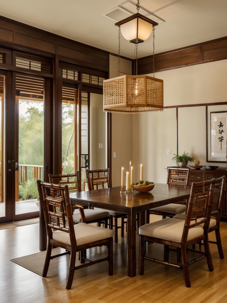 asian-inspired-dining-room-ideas-bamboo-accents-paper-lanterns-low-seating-arrangements