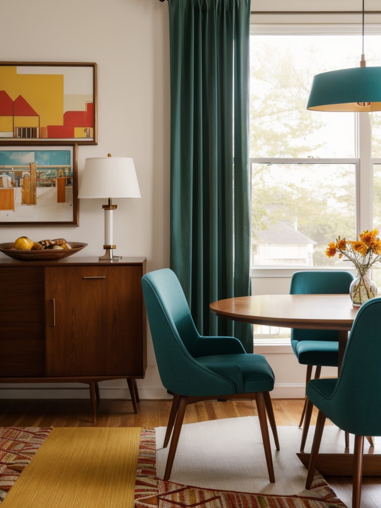 mid-century-modern-dining-room-ideas-highlighting-retro-inspired-furniture-vibrant-patterns-statement-lighting-funky-nostalgic-ambiance