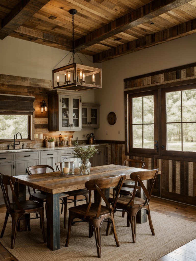rustic-dining-room-ideas-reclaimed-wood-accents-earthy-color-palette-cozy-lighting-fixtures-incorporating-farmhouse-inspired-decor