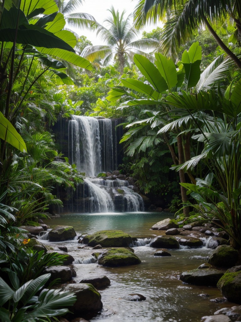 tropical-backyard-oasis-ideas-lush-greenery-waterfall-feature-hammock-ultimate-relaxation