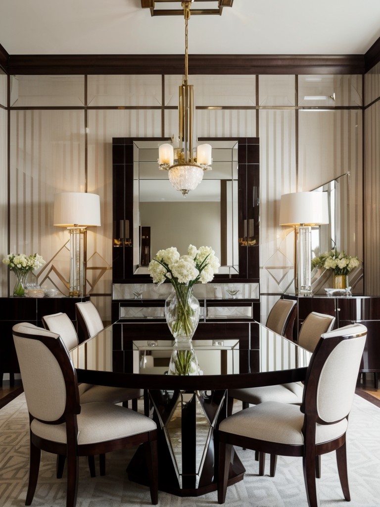 art-deco-dining-room-ideas-geometric-patterns-mirrored-accents-glamorous-furniture