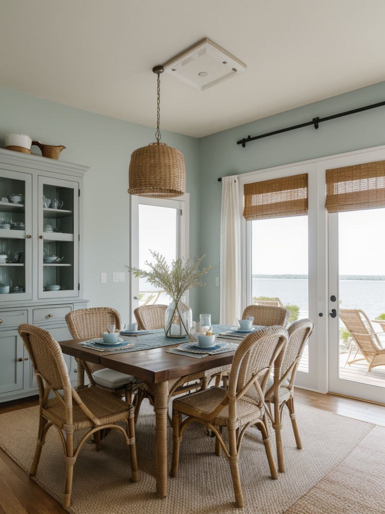 coastal-inspired-dining-room-ideas-light-color-palette-nautical-accents-natural-materials-like-wicker-seagrass