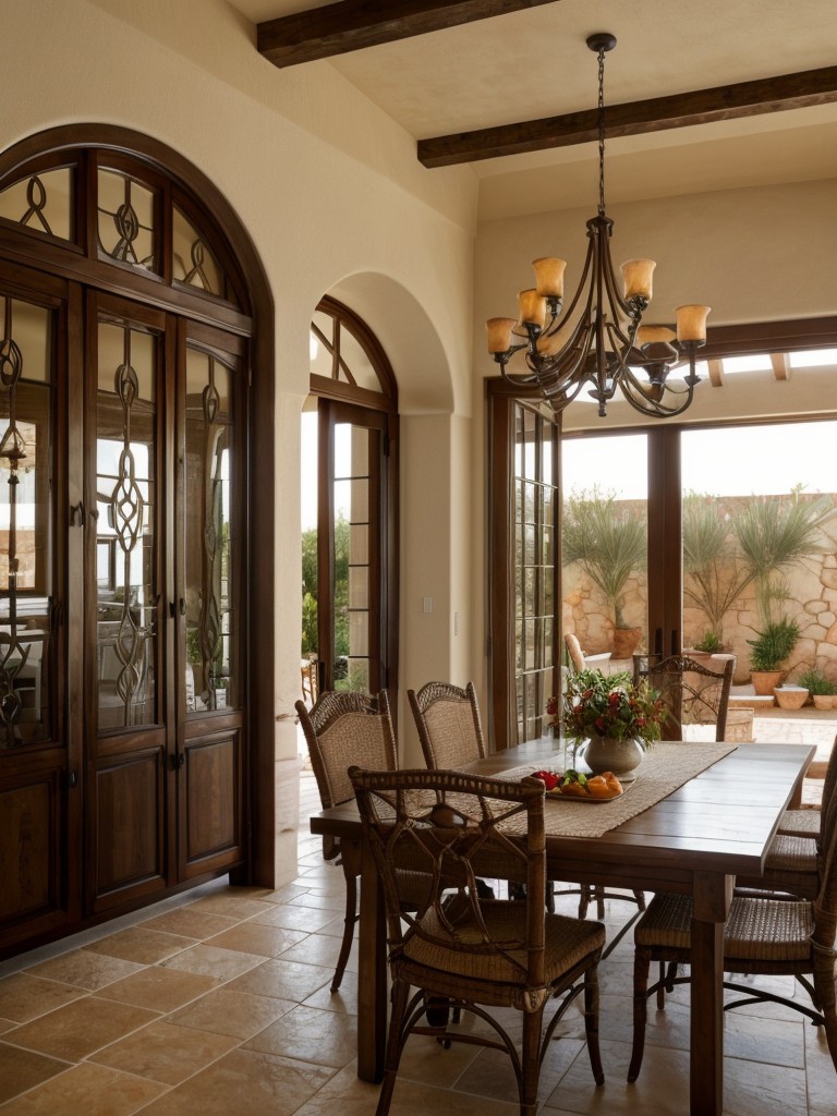 mediterranean-style-dining-room-ideas-warm-earthy-tones-wrought-iron-accents-mediterranean-inspired-patterns