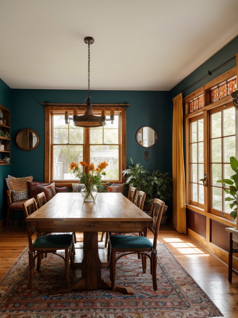 bohemian-dining-room-ideas-eclectic-decor-vibrant-colors-cozy-seating-areas-to-create-free-spirited-laid-back-ambiance