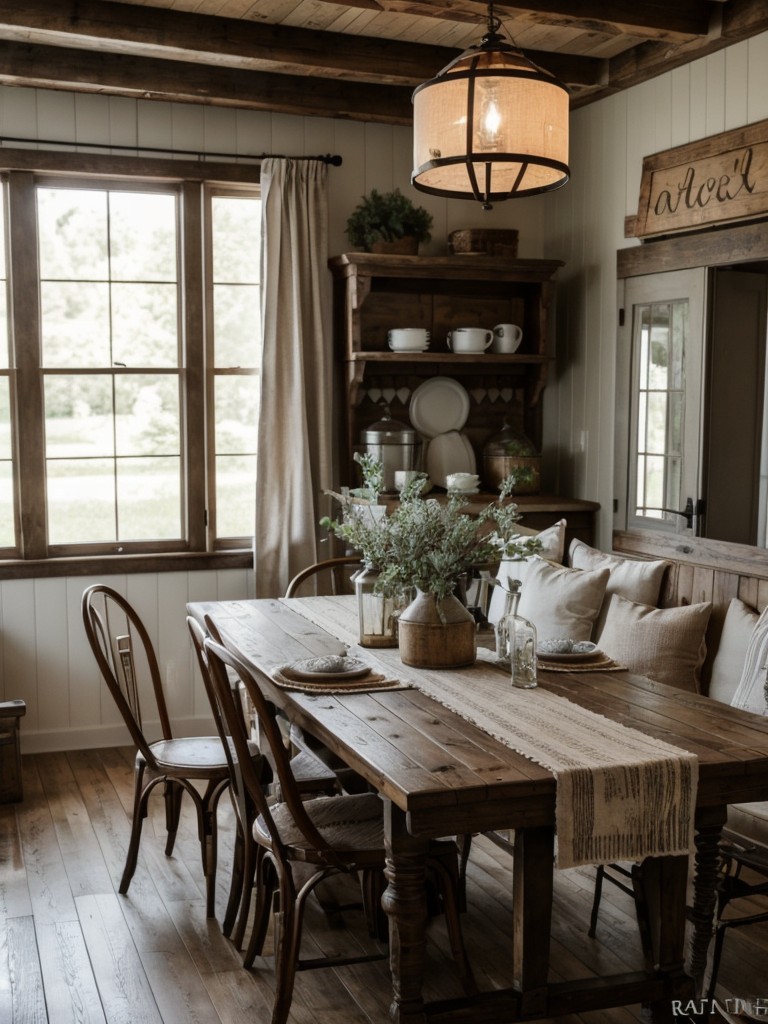 farmhouse-dining-room-ideas-distressed-furniture-rustic-accents-vintage-inspired-lighting-cozy-welcoming-vibe