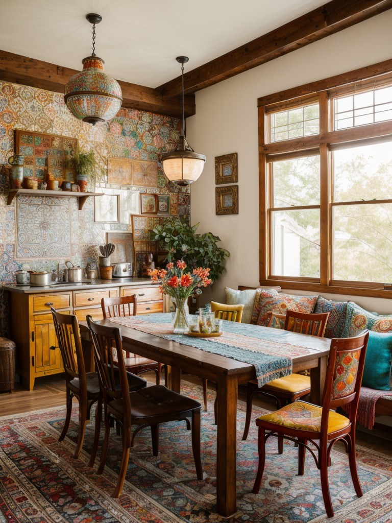 bohemian-dining-room-inspiration-eclectic-patterns-vibrant-colors-mix-vintage-homemade-decor