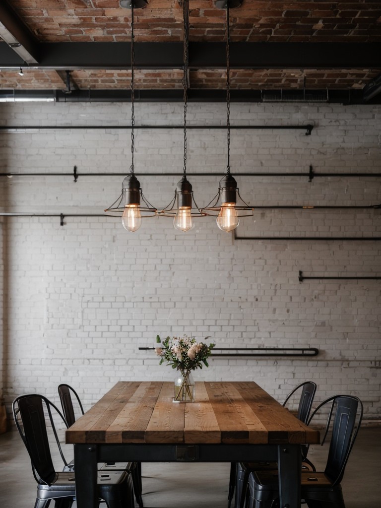 industrial-chic-dining-room-exposed-brick-walls-metal-accents-edgy-lighting-trendy-urban-feel
