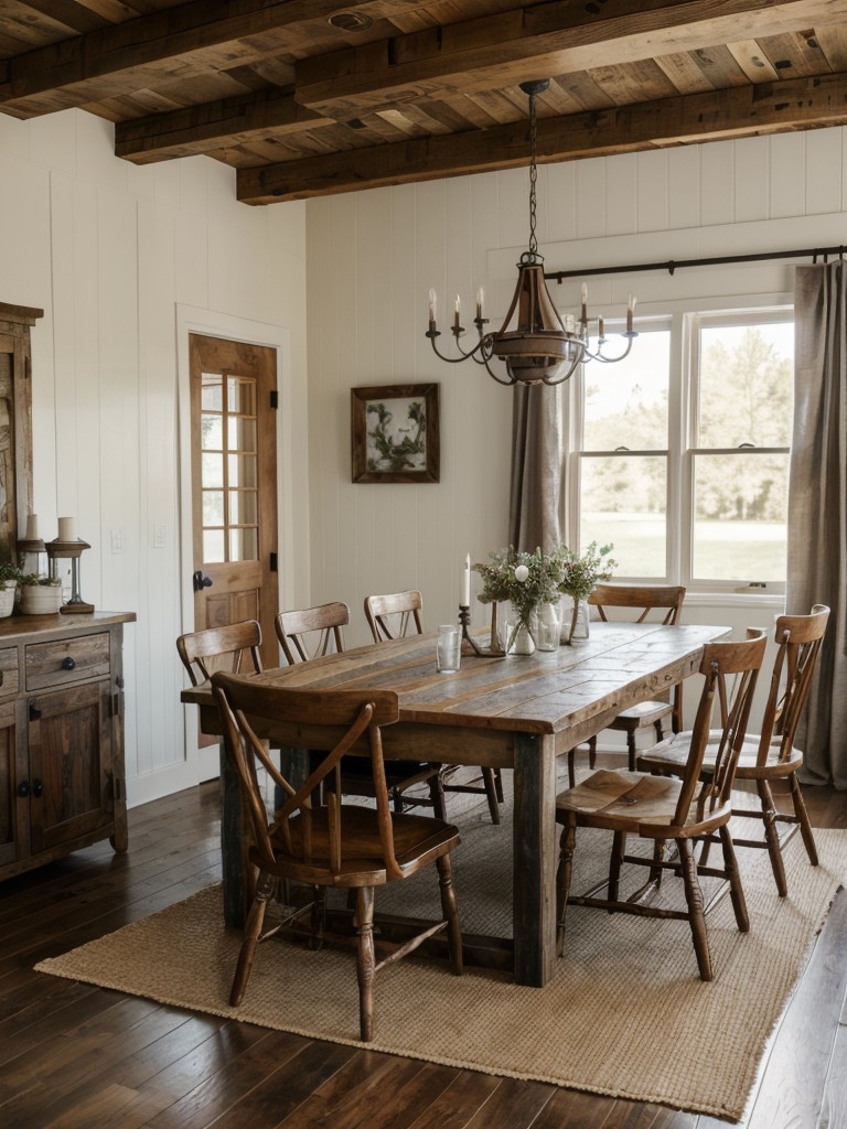 rustic-farmhouse-dining-room-reclaimed-wood-furniture-vintage-accents-cozy-textiles-charming-inviting-atmosphere