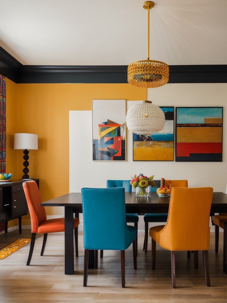 contemporary-dining-room-ideas-bold-eclectic-style-using-vibrant-colors-unique-art-pieces-mix-modern-vintage-furniture