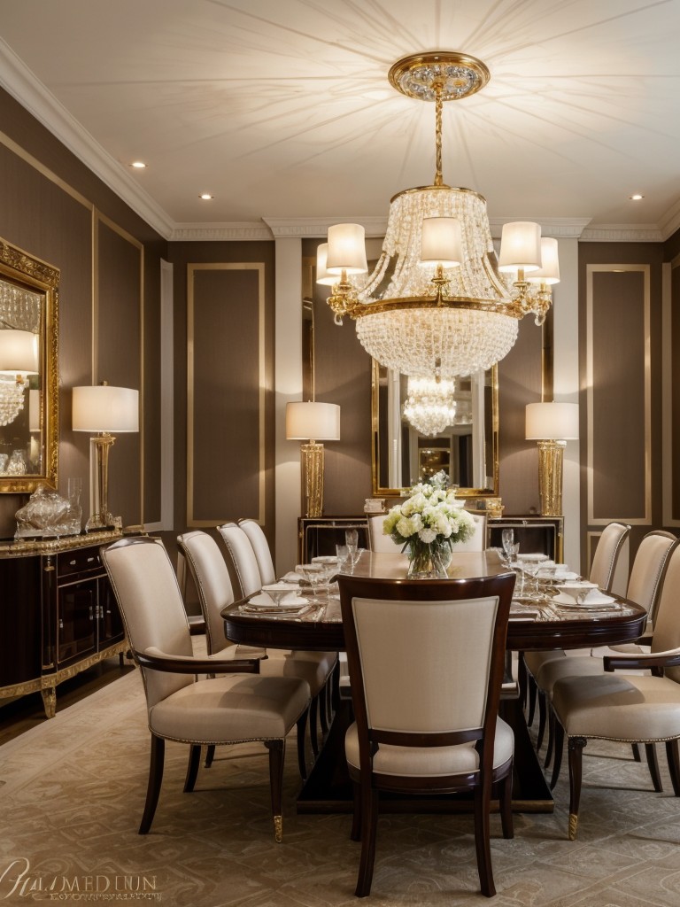 glamorous-dining-room-ideas-touch-luxury-sophistication-using-opulent-furniture-pieces-metallic-accents-glamorous-lighting-fixtures