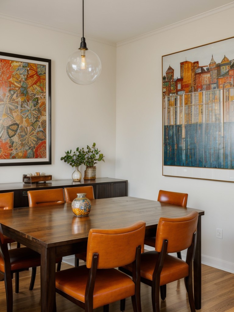eclectic-dining-room-ideas-mix-match-furniture-bold-patterns-assortment-art-pieces