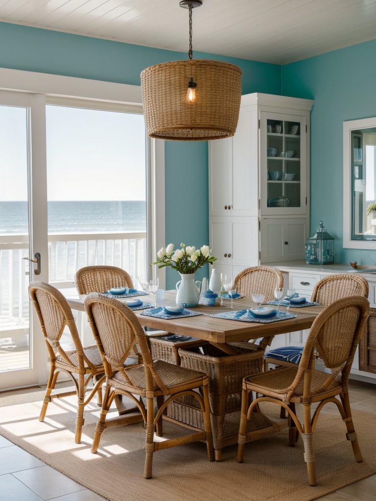 coastal-dining-room-ideas-beach-inspired-aesthetic-incorporating-nautical-colors-wicker-furniture-coastal-decor-accents