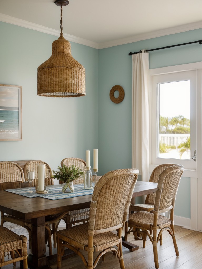 coastal-dining-room-ideas-that-incorporate-beach-inspired-colors-natural-textures-like-rattan-seagrass-nautical-accents-such-shell-decorations-striped
