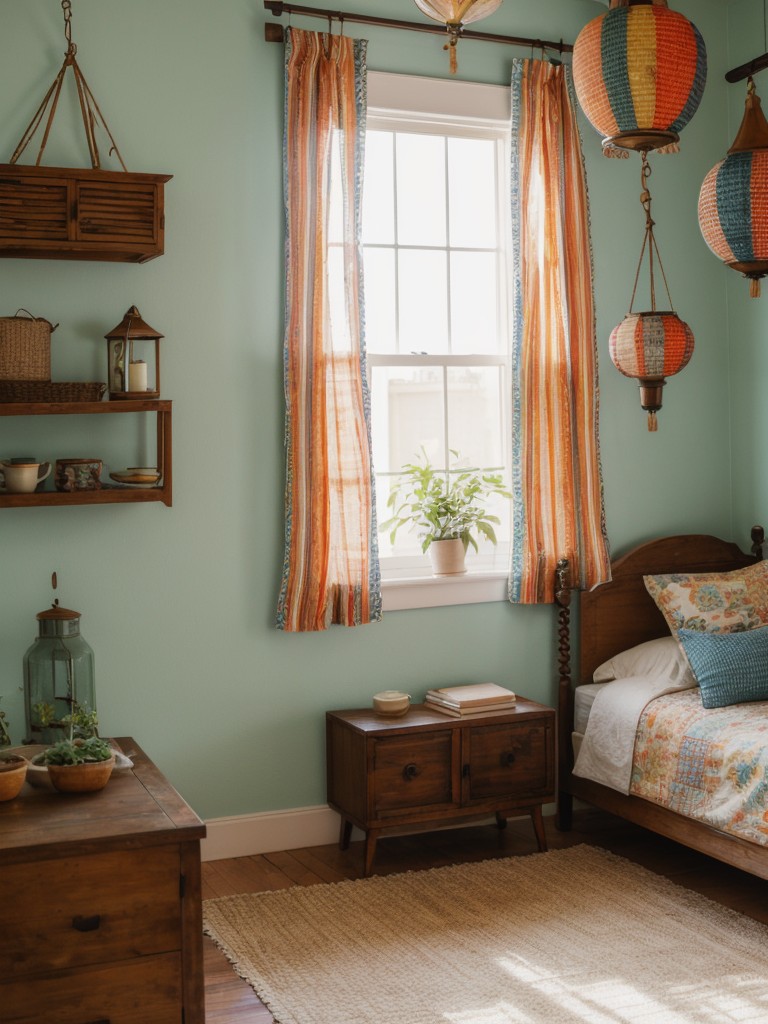 incorporating-colorful-textiles-hanging-lanterns-mix-vintage-furniture-pieces