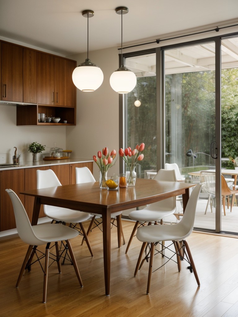 mid-century-modern-dining-room-design-iconic-furniture-pieces-such-tulip-table-eames-chairs-retro-pendant-lights