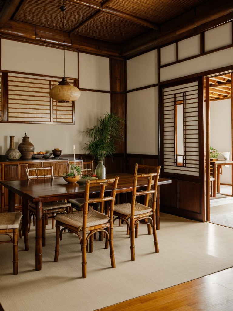 asian-inspired-dining-room-ideas-bamboo-furniture-asian-inspired-decor
