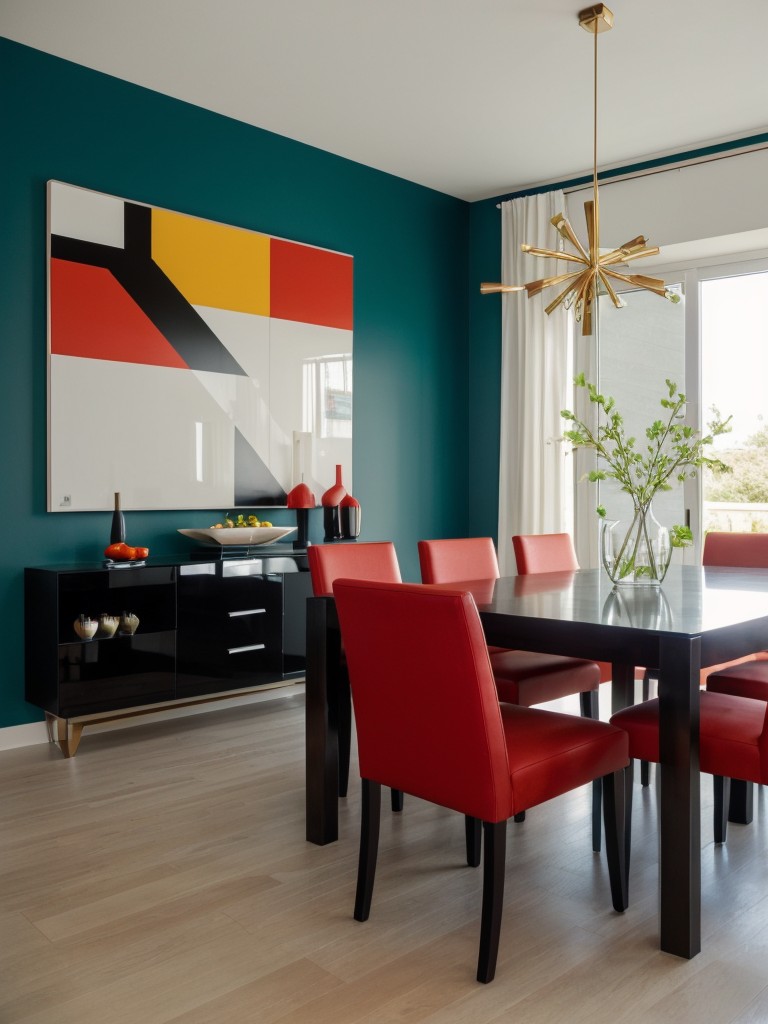 contemporary-dining-room-ideas-sleek-lines-bold-colors-artistic-decor