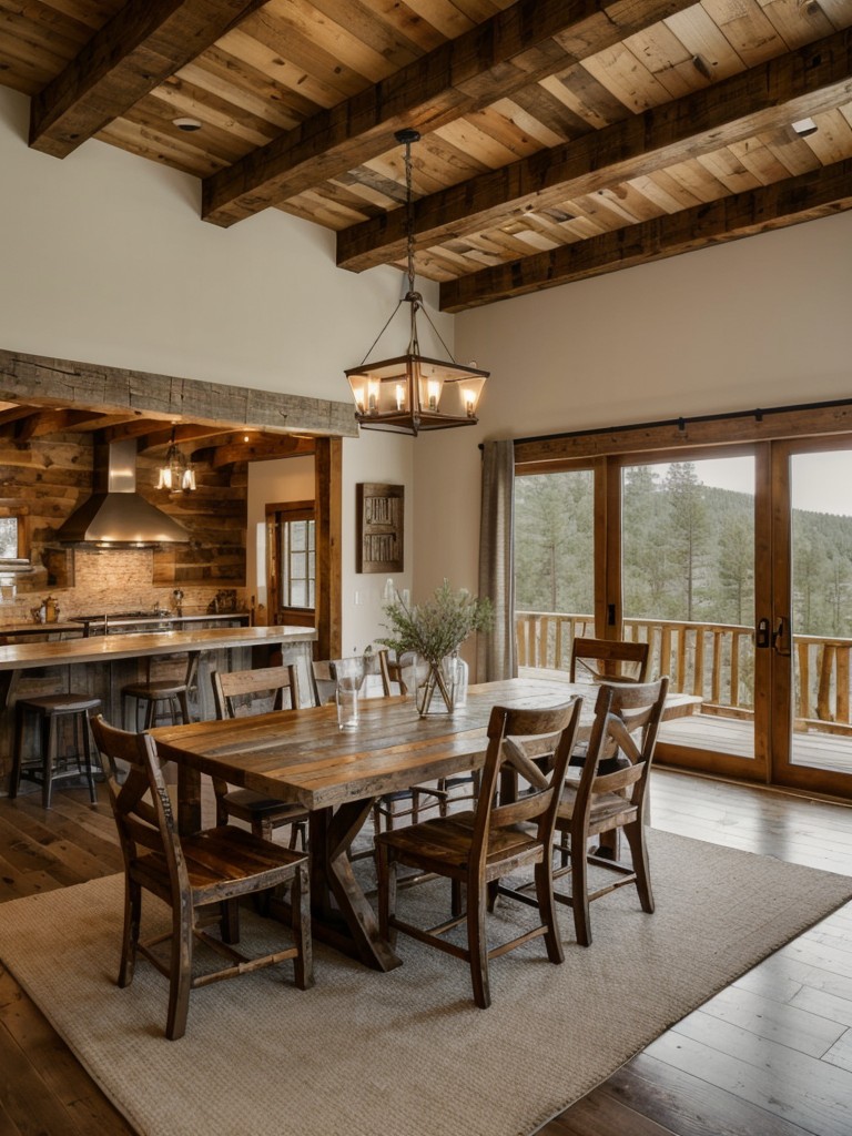 rustic-dining-room-ideas-reclaimed-wood-furniture-exposed-beams-cozy-cabin-inspired-decor