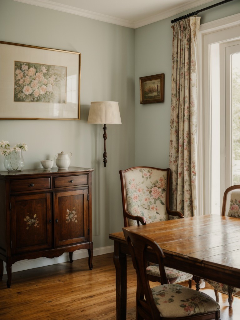 vintage-inspired-dining-room-ideas-featuring-antique-furniture-delicate-floral-patterns-vintage-artwork
