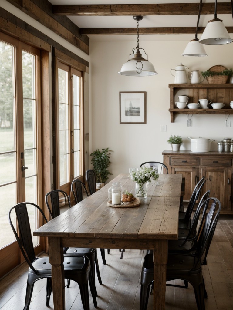 farmhouse-dining-room-ideas-mix-vintage-rustic-elements-charming-country-inspired-space