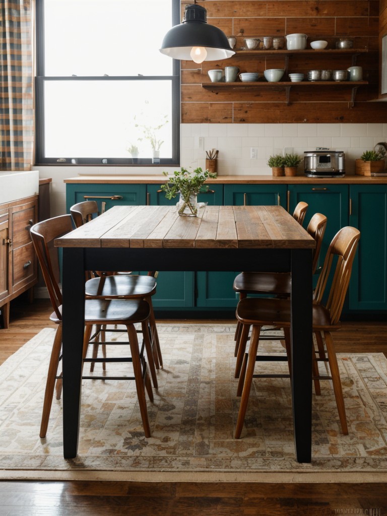eclectic-dining-room-ideas-mix-textures-patterns-colors-incorporating-vintage-modern-elements