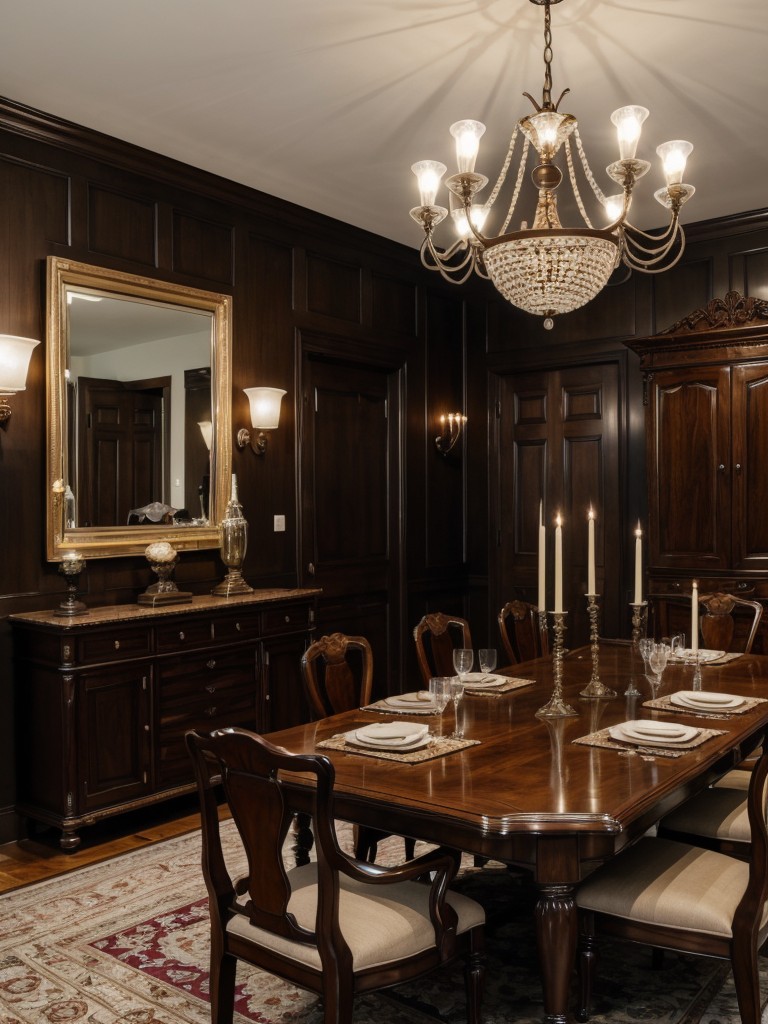 traditional-dining-room-ideas-elegant-chandeliers-classic-furniture-rich-dark-wood-finishes