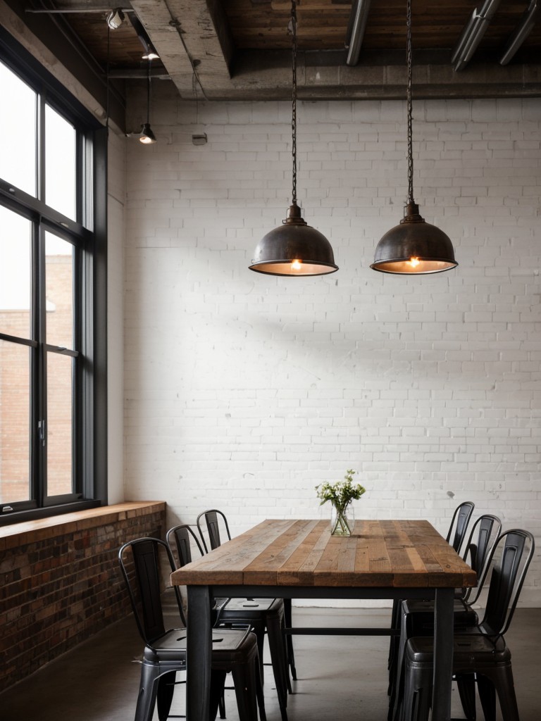 industrial-dining-room-ideas-exposed-brick-walls-metal-fixtures-incorporating-reclaimed-wood-elements