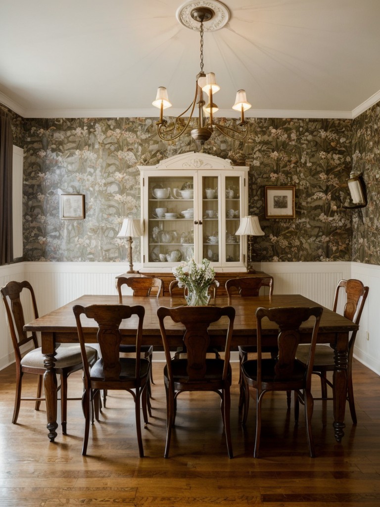 vintage-dining-room-ideas-antique-furniture-vintage-inspired-wallpaper-creating-nostalgic-charming-space