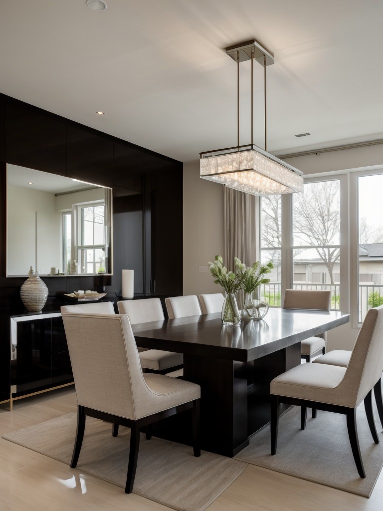 contemporary-dining-room-ideas-modern-sophisticated-design-incorporating-sleek-furniture-geometric-accents-statement-lighting-fixtures