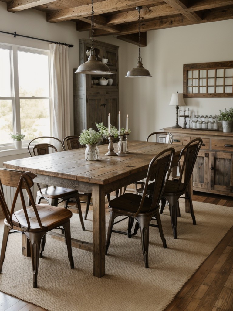 farmhouse-dining-room-ideas-charming-rustic-aesthetic-featuring-farmhouse-table-vintage-inspired-chairs-reclaimed-wood-accents
