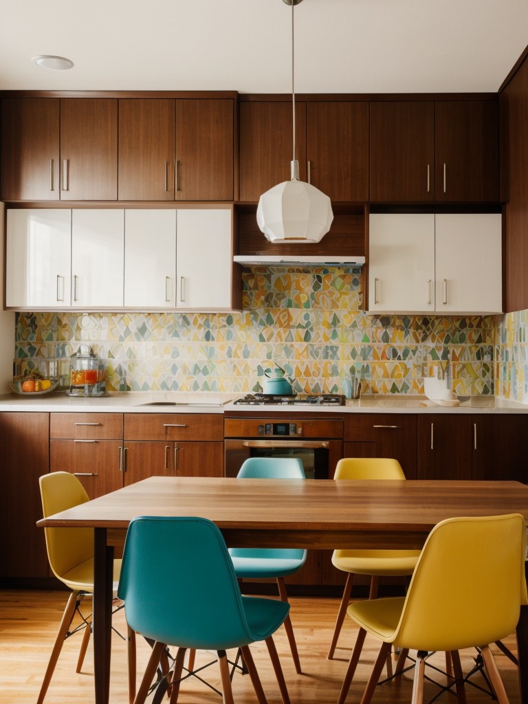 mid-century-modern-dining-room-ideas-retro-furniture-geometric-patterns-pops-bright-colors