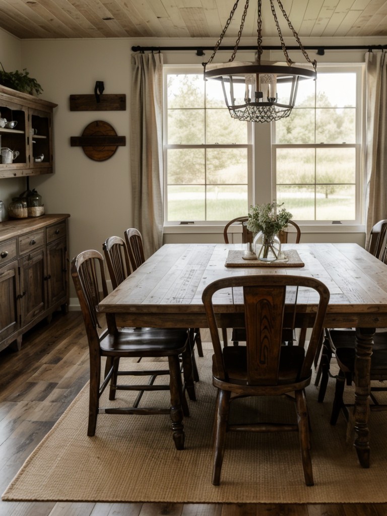 farmhouse-dining-room-ideas-rustic-wood-furniture-farmhouse-style-lighting-vintage-accessories