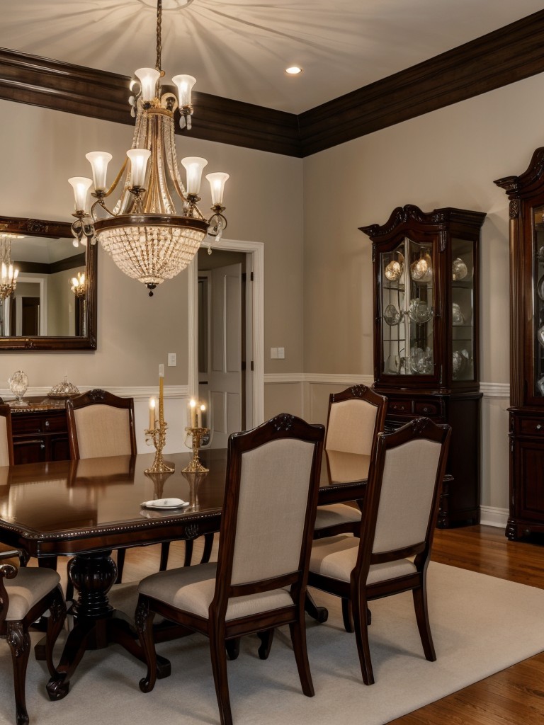 formal-dining-room-ideas-elegant-chandeliers-refined-furniture-rich-color-scheme