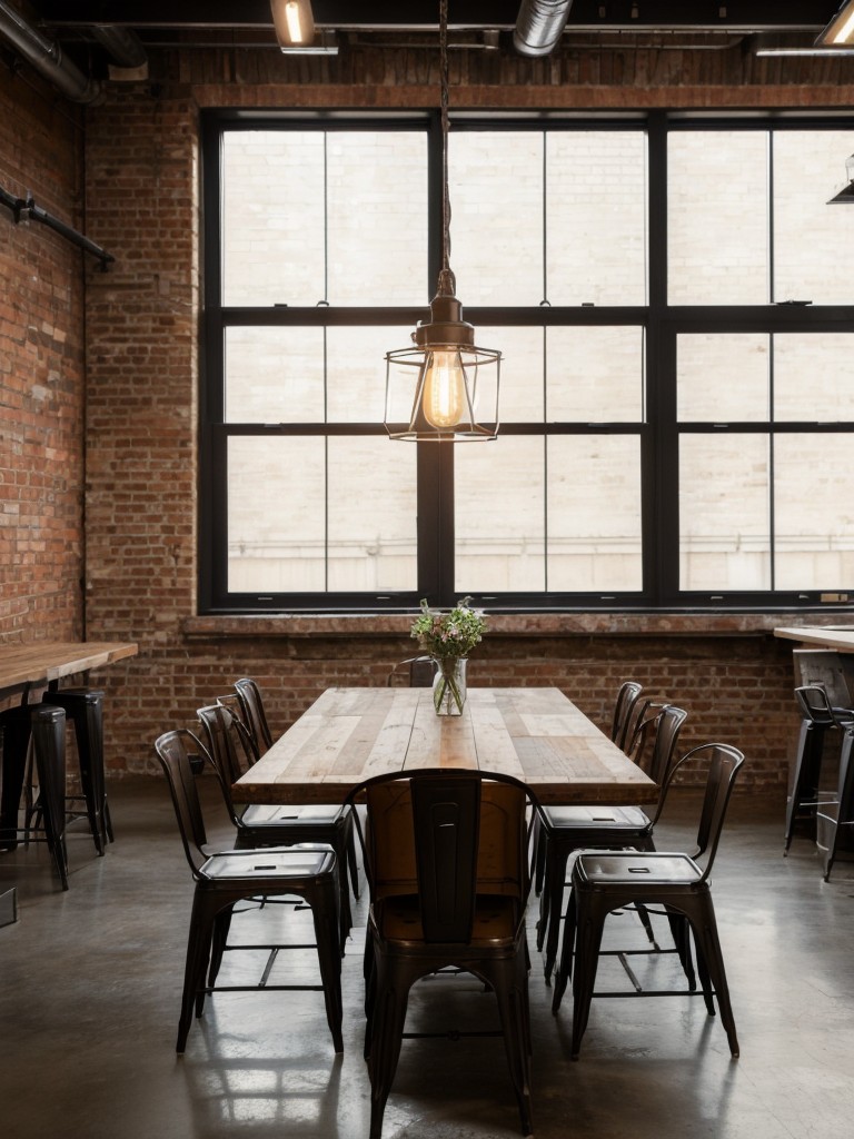 industrial-dining-room-ideas-raw-unfinished-aesthetic-featuring-exposed-brick-walls-metal-accents-vintage-inspired-light-fixtures