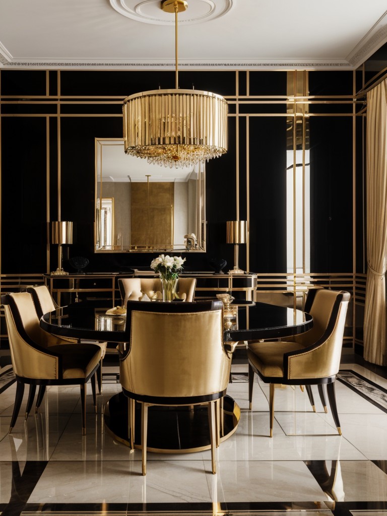 art-deco-dining-room-ideas-bold-geometric-shapes-glamorous-lighting-luxurious-materials-like-velvet-gold
