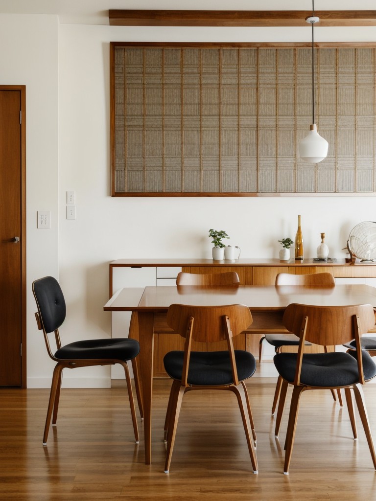 mid-century-modern-dining-room-ideas-retro-vibe-clean-lines-iconic-furniture-pieces-using-eames-chairs-geometric-patterns-statement-light-fixtures