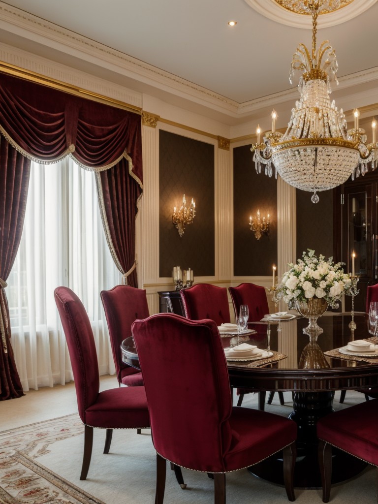 elegant-formal-dining-room-ideas-crystal-chandelier-large-dining-table-luxurious-velvet-chairs