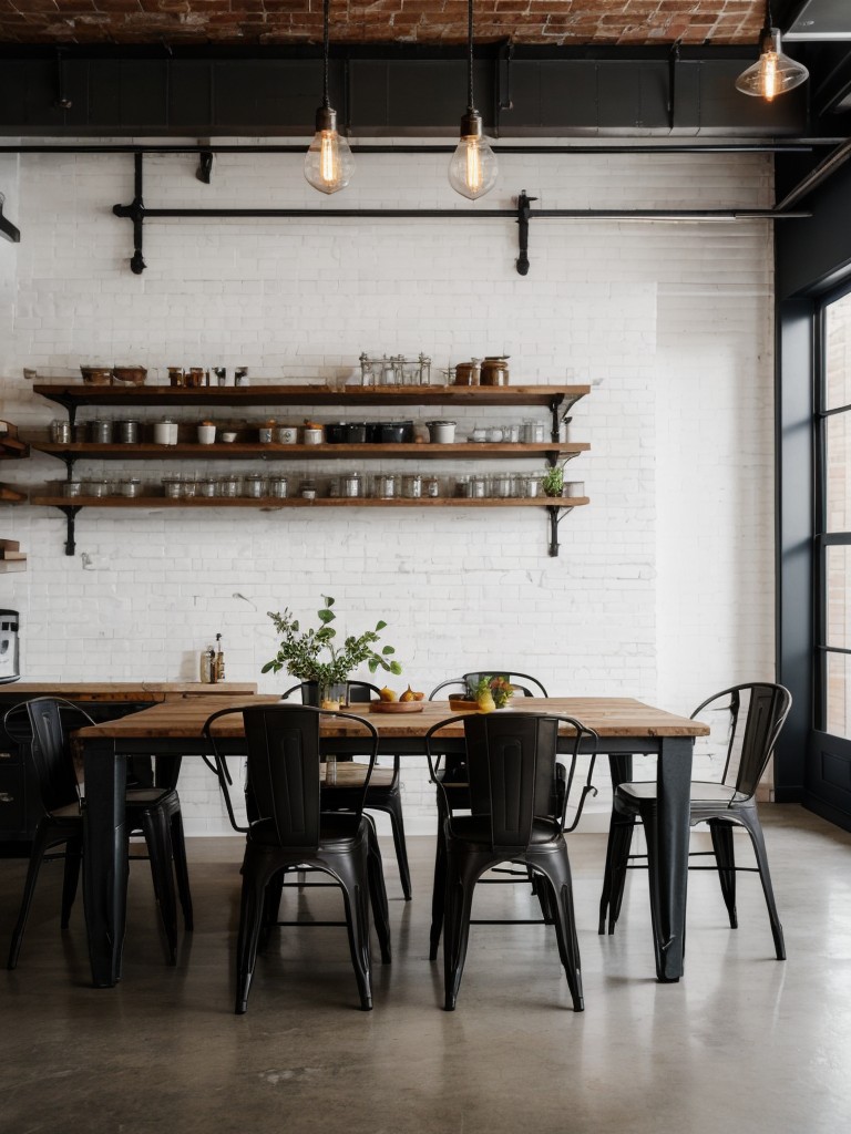 industrial-dining-room-ideas-exposed-brick-walls-metal-furniture-edison-bulb-lighting-modern-urban-vibe