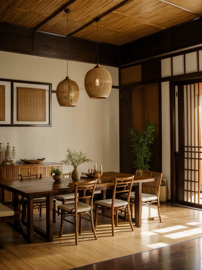 asian-inspired-dining-room-ideas-bamboo-furniture-paper-lanterns-zen-inspired-decor-elements