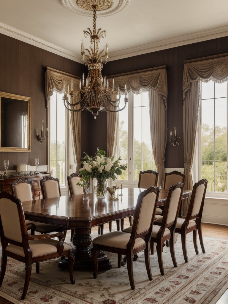 traditional-dining-room-elegant-furniture-rich-textures-classic-decorative-elements-like-chandeliers-crown-molding