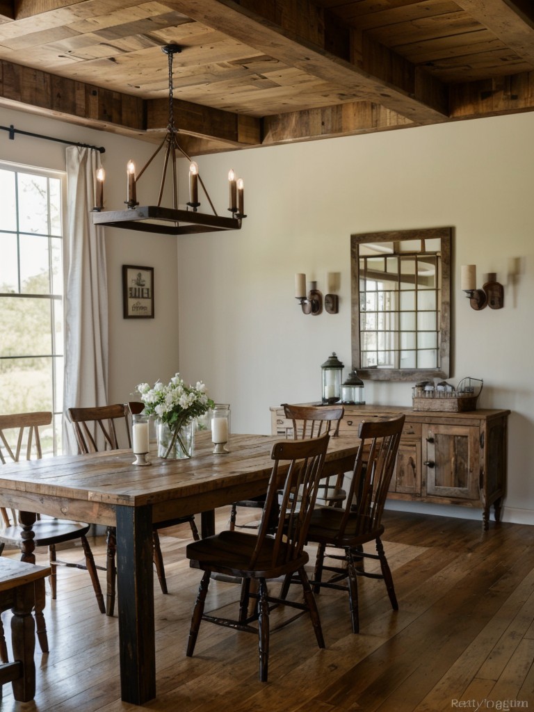 farmhouse-dining-room-ideas-reclaimed-wood-furniture-vintage-farmhouse-decor-cozy-country-style
