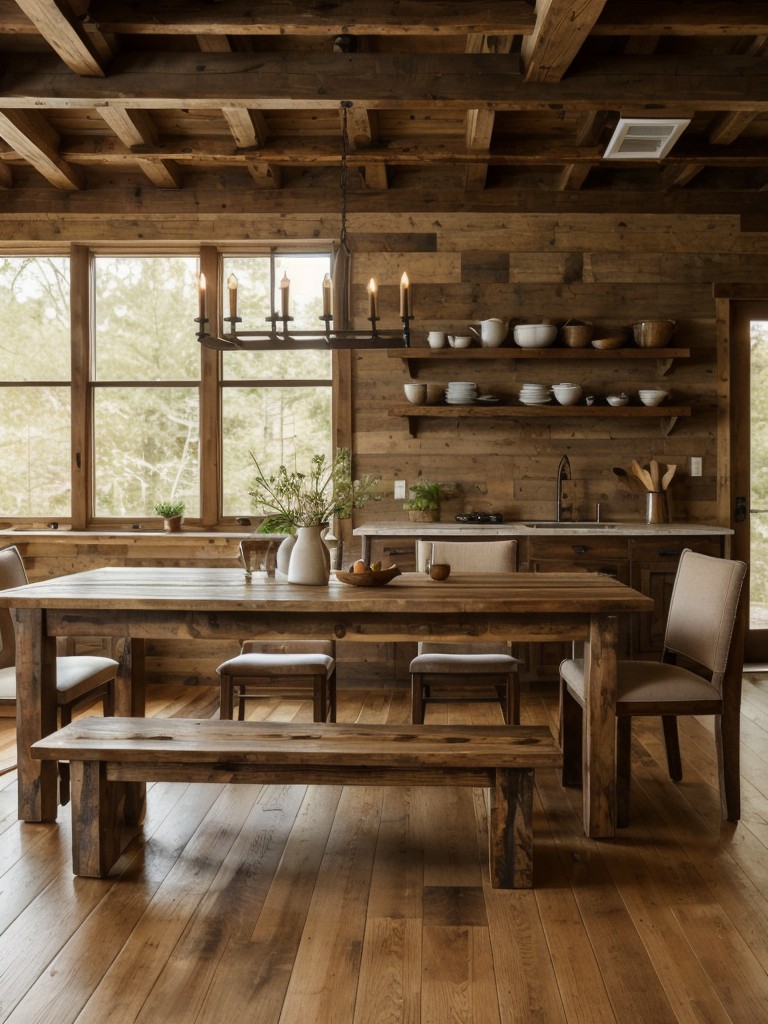 rustic-dining-room-ideas-wooden-furniture-exposed-beams-natural-earthy-tones