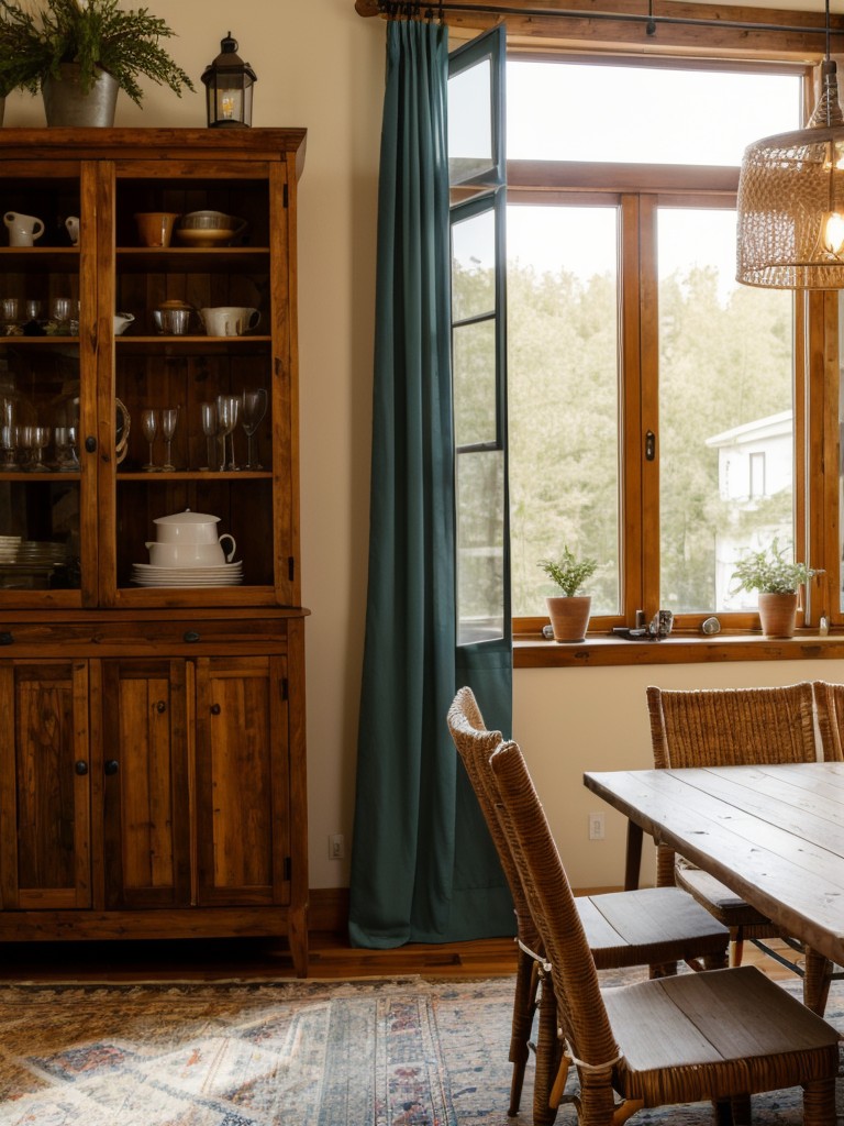 bohemian-dining-room-ideas-eclectic-furniture-natural-materials-vibrant-colors-free-spirited-welcoming-ambiance