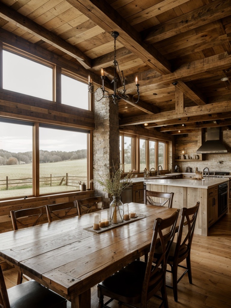rustic-dining-room-ideas-featuring-exposed-wood-beams-farmhouse-furniture-cozy-lighting-warm-inviting-atmosphere