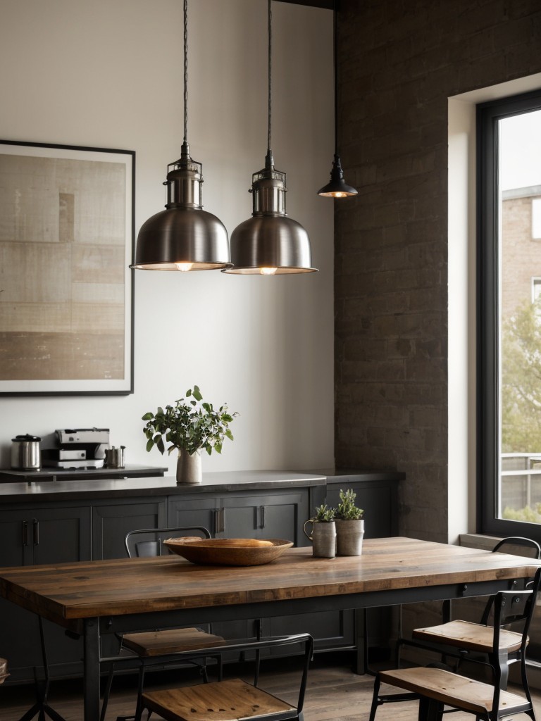 industrial-dining-room-ideas-combining-raw-materials-metal-accents-edgy-lighting-fixtures