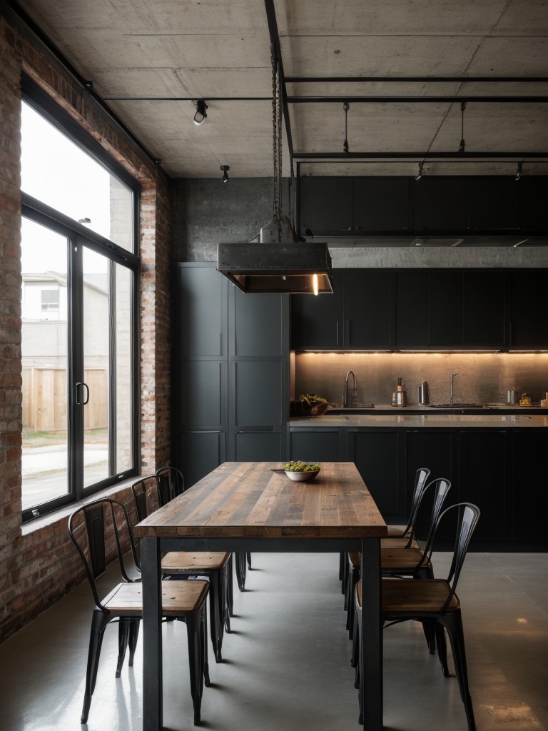 industrial-dining-room-ideas-raw-edgy-aesthetic-metal-accents-minimalist-decor