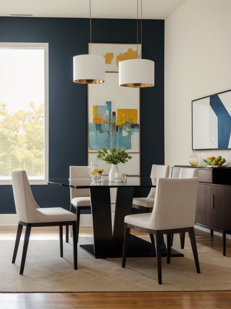 contemporary-dining-room-ideas-sleek-furniture-bold-accent-colors-modern-art-pieces-trendy-stylish-look