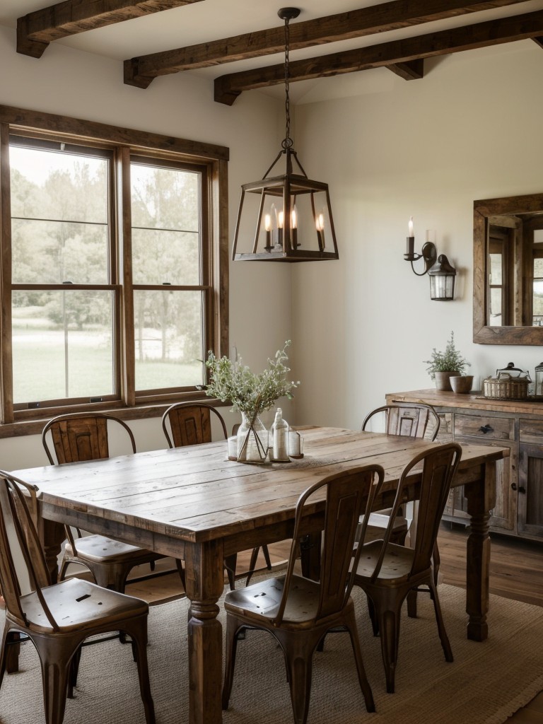 farmhouse-dining-room-ideas-distressed-wood-furniture-cozy-textiles-rustic-accents-cozy-inviting-atmosphere