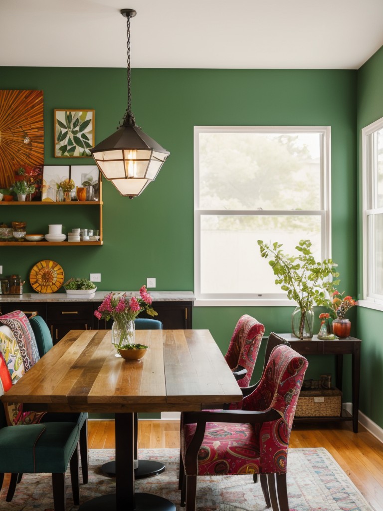 eclectic-dining-room-ideas-mix-different-furniture-styles-bold-patterns-vibrant-colors-unique-visually-stimulating-space
