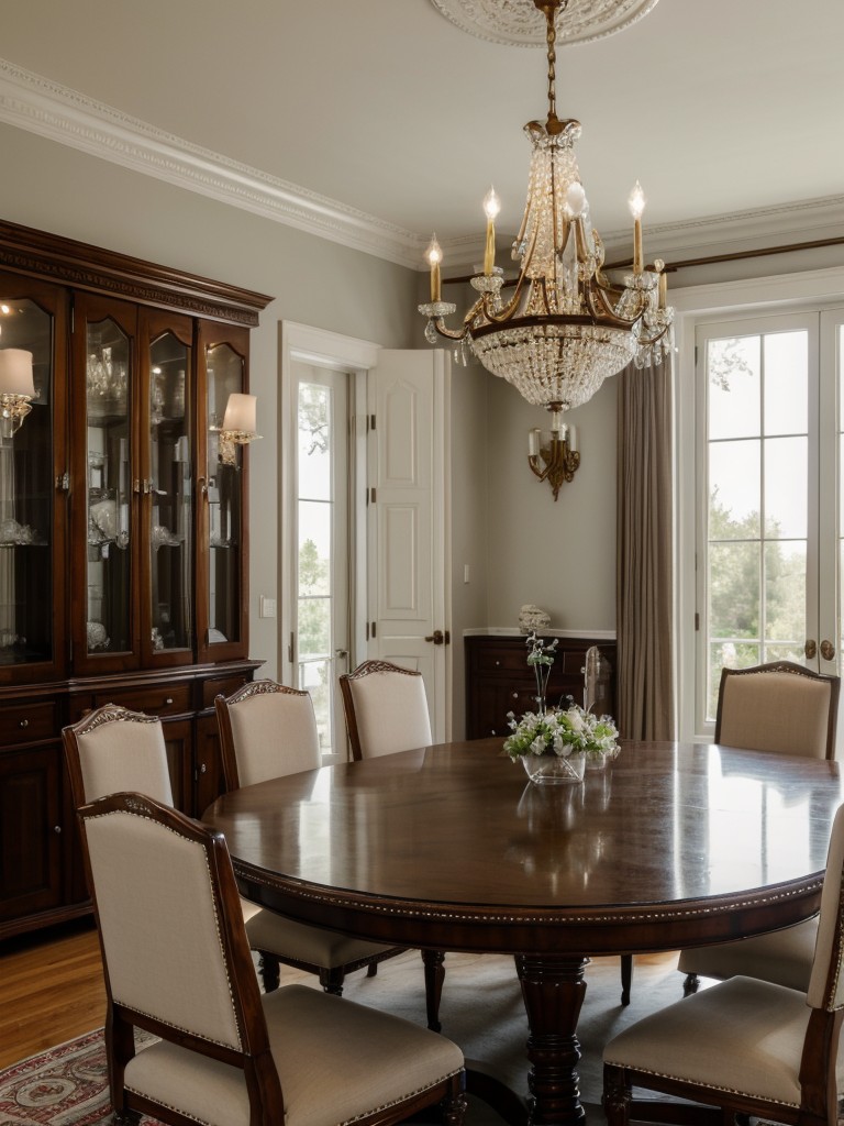 classic-traditional-dining-room-ideas-elegant-timeless-decor-using-ornate-chandeliers-fine-china-traditional-dining-furniture-such-formal-dining-table